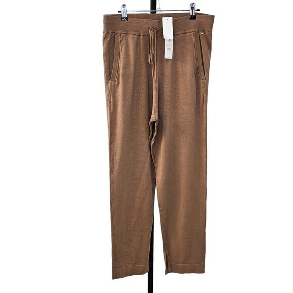 Everyday Sunday Lounge Split Pants Size Large NWT Pull On Taupe Nylon  Stretch - Picture 1 of 11